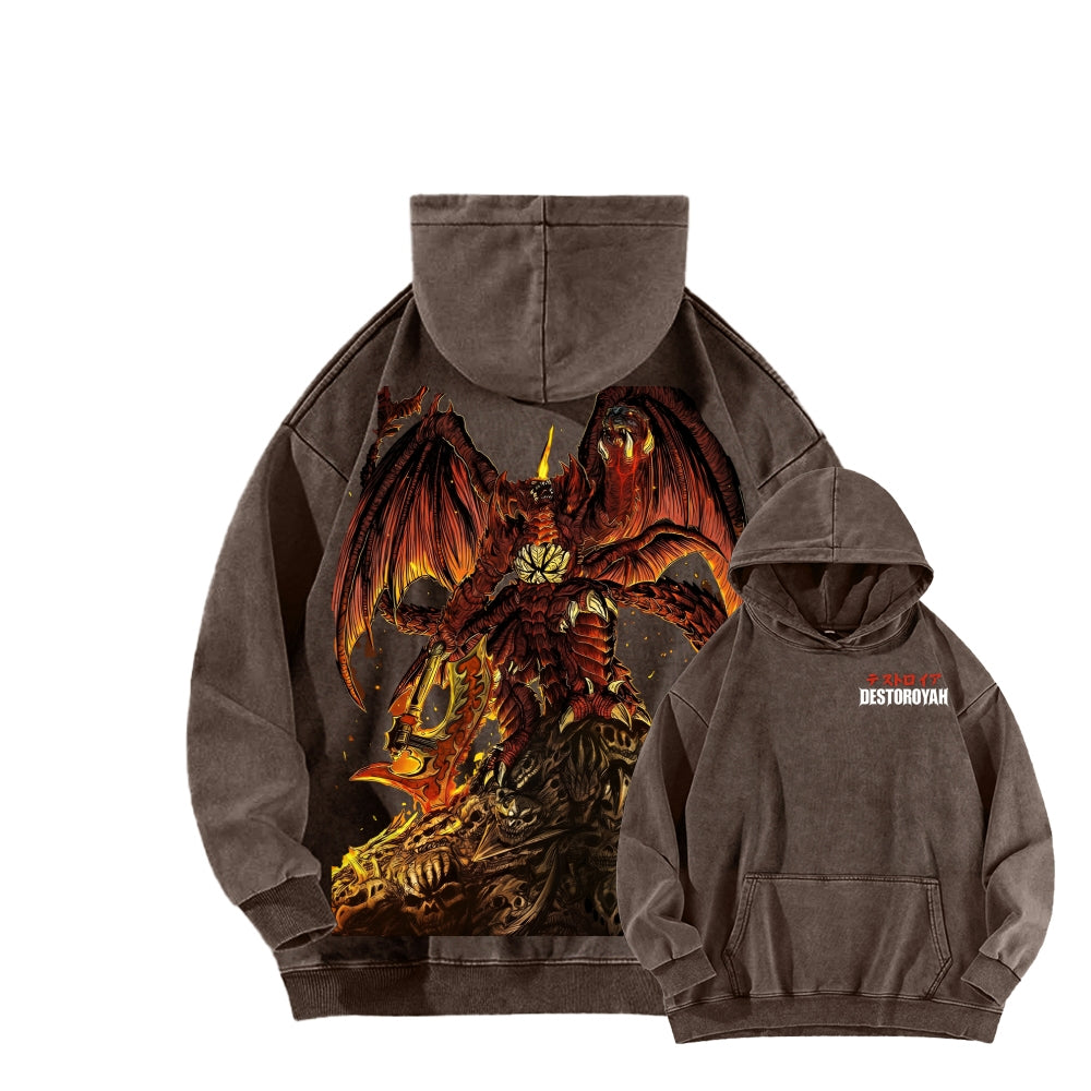 Godzilla Unisex Washed Hoodie 2601006877
