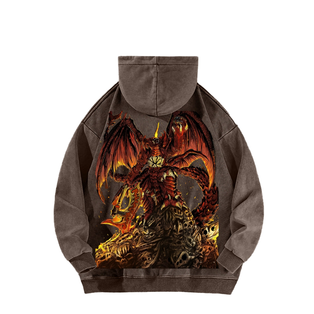 Godzilla Unisex Washed Hoodie 2601006877