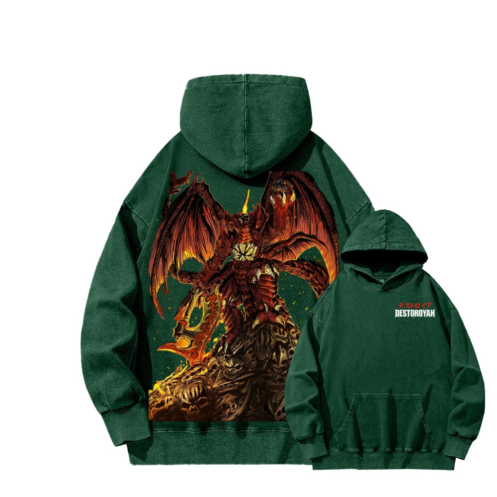 Godzilla Unisex Washed Hoodie 2601006877