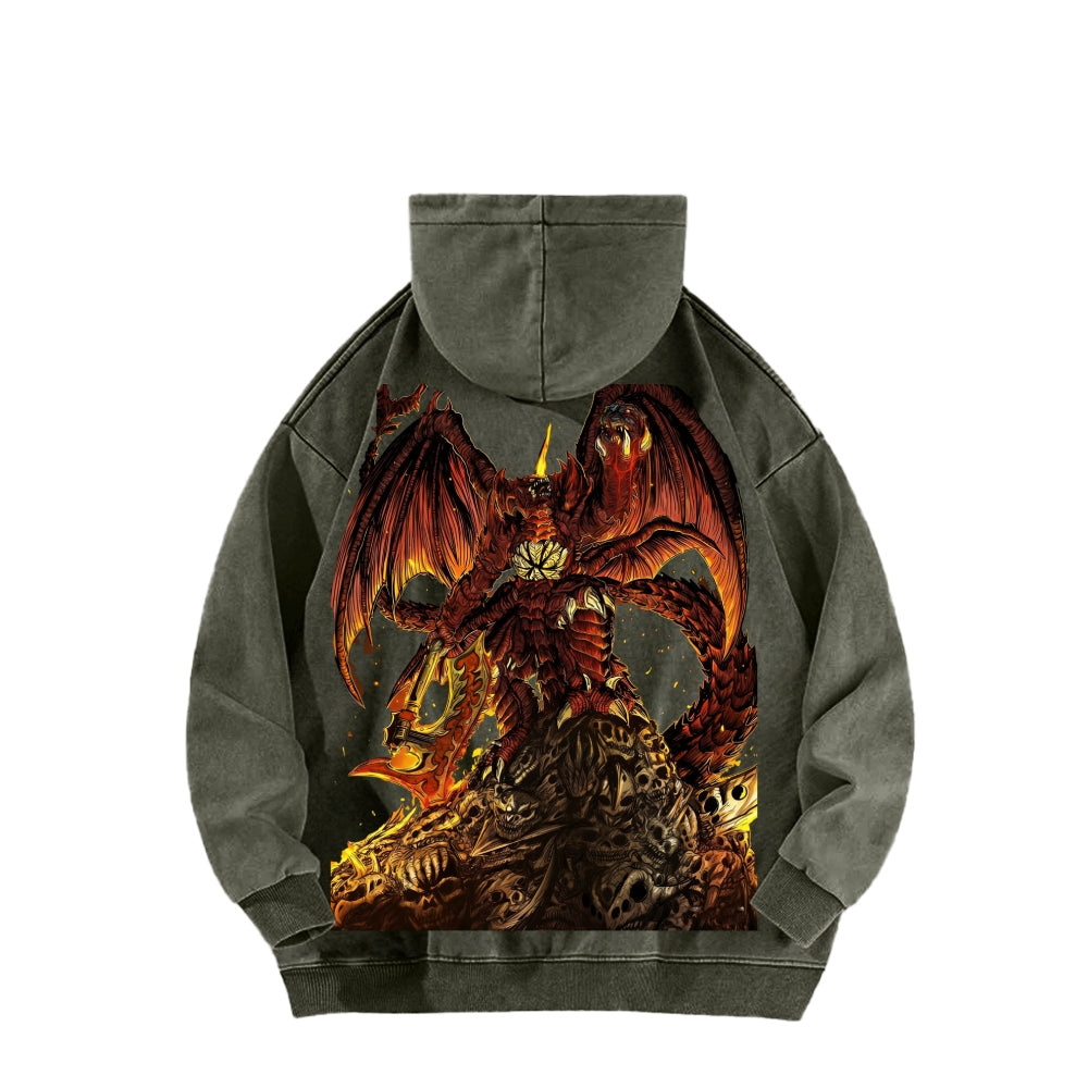 Godzilla Unisex Washed Hoodie 2601006877