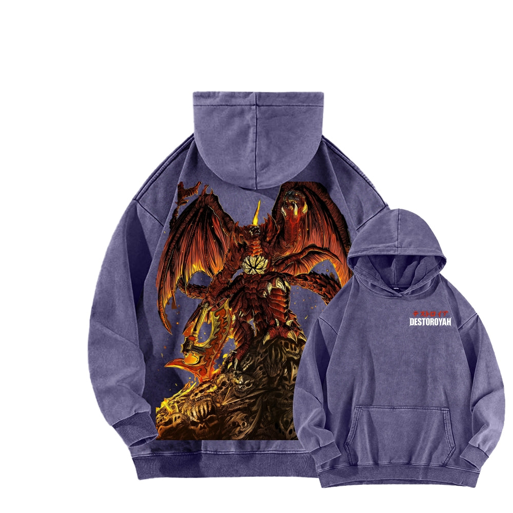 Godzilla Unisex Washed Hoodie 2601006877