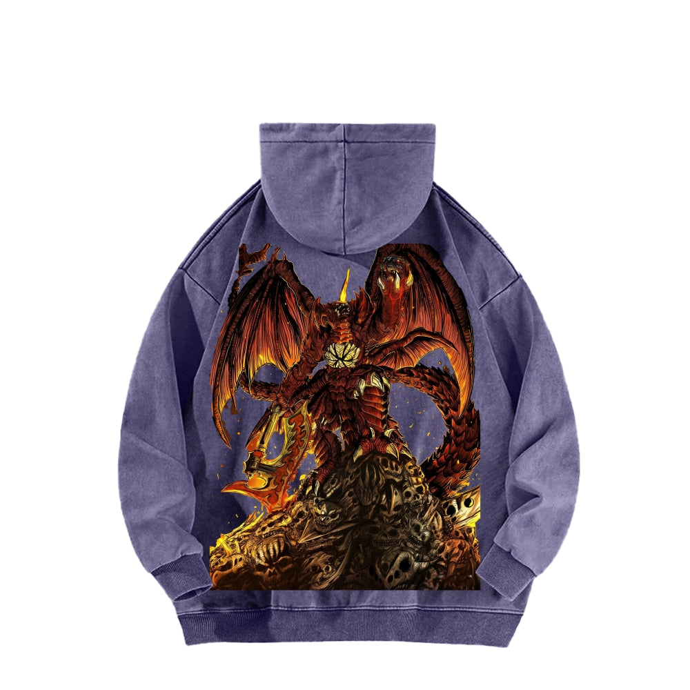Godzilla Unisex Washed Hoodie 2601006877
