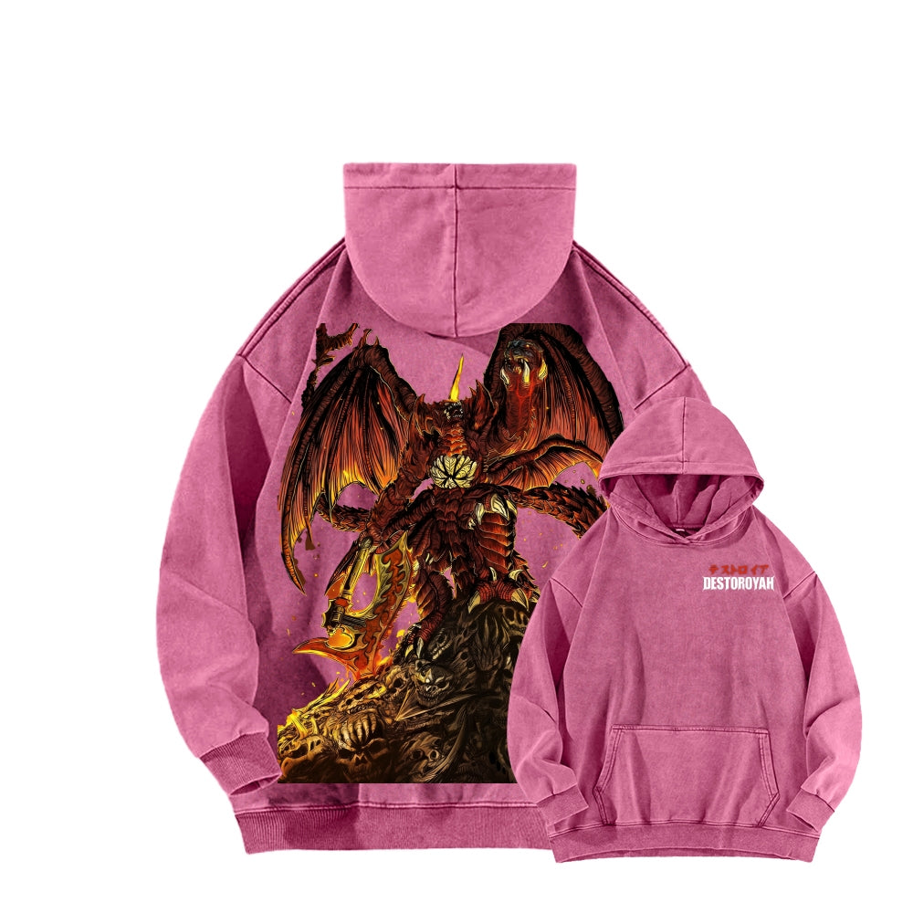 Godzilla Unisex Washed Hoodie 2601006877