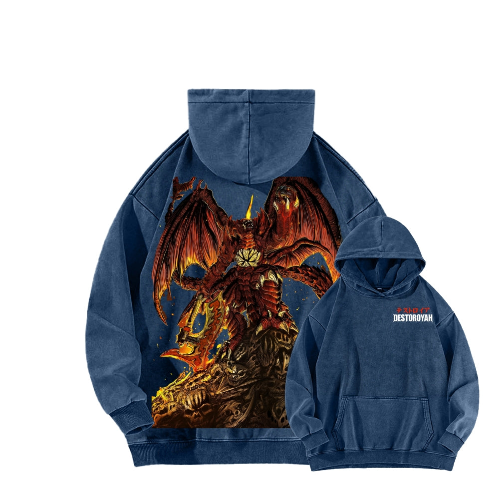 Godzilla Unisex Washed Hoodie 2601006877