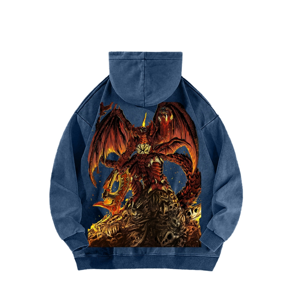 Godzilla Unisex Washed Hoodie 2601006877