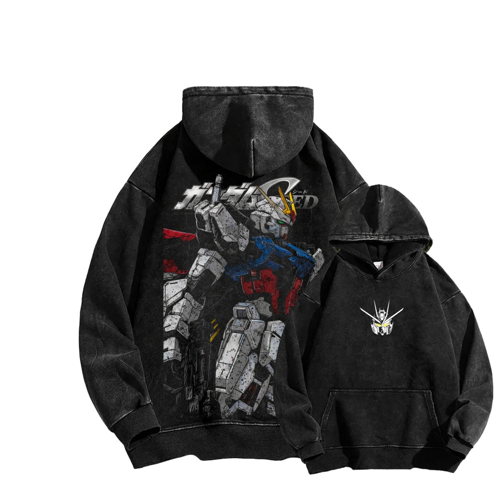 Gundam Unisex Washed Hoodie 2601007175