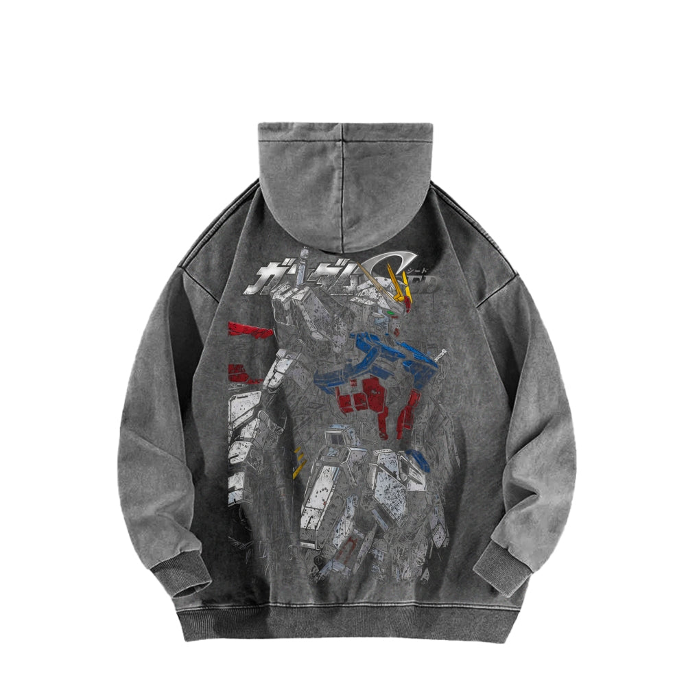 Gundam Unisex Washed Hoodie 2601007175