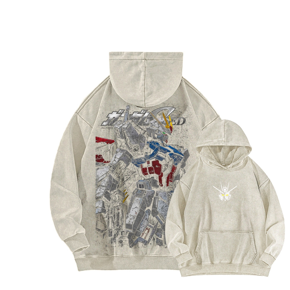 Gundam Unisex Washed Hoodie 2601007175