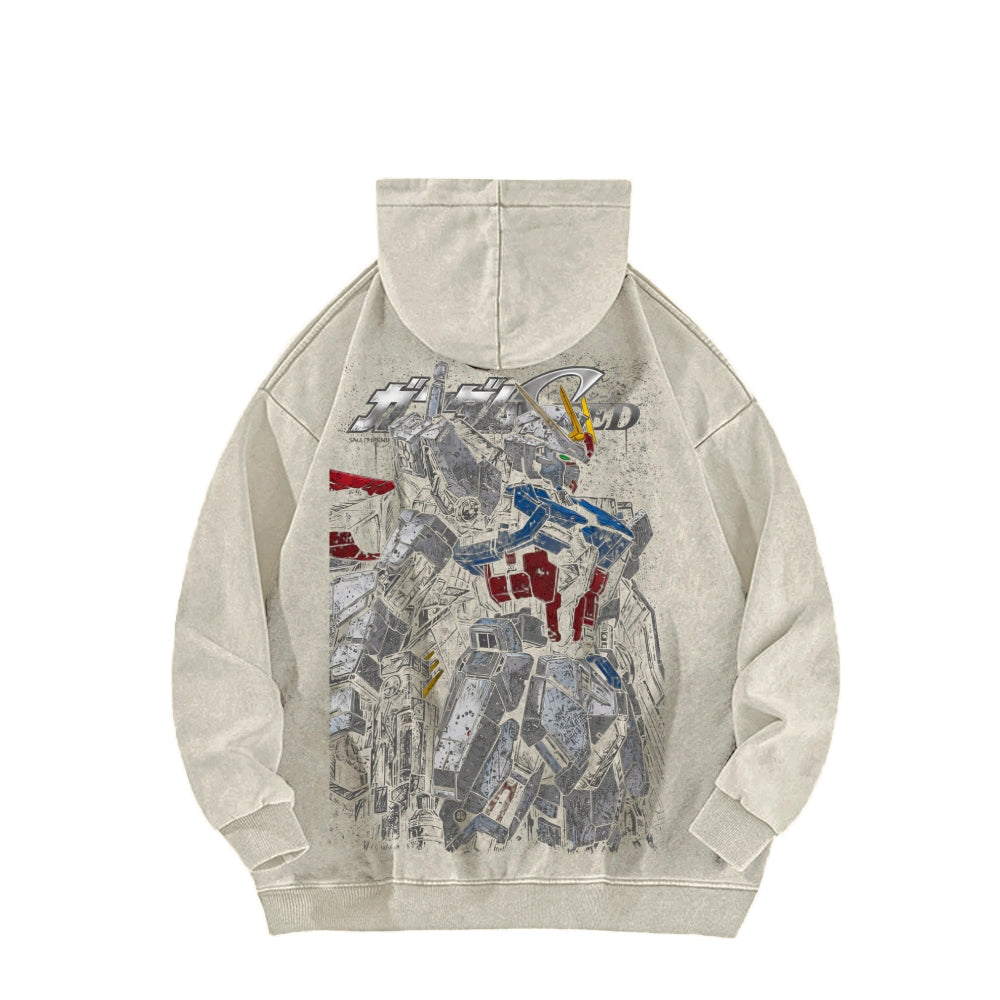 Gundam Unisex Washed Hoodie 2601007175