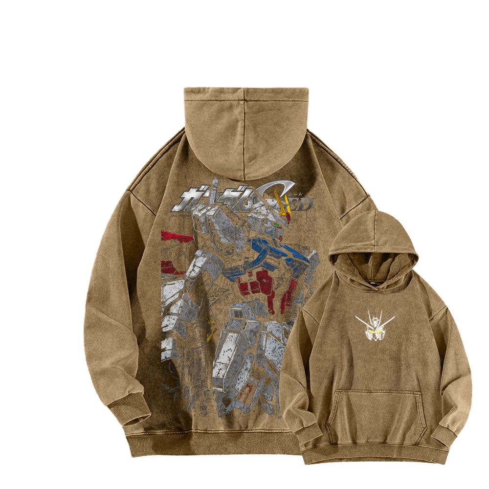 Gundam Unisex Washed Hoodie 2601007175