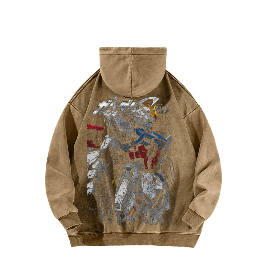 Gundam Unisex Washed Hoodie 2601007175