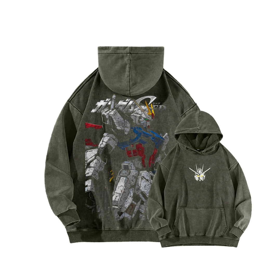 Gundam Unisex Washed Hoodie 2601007175