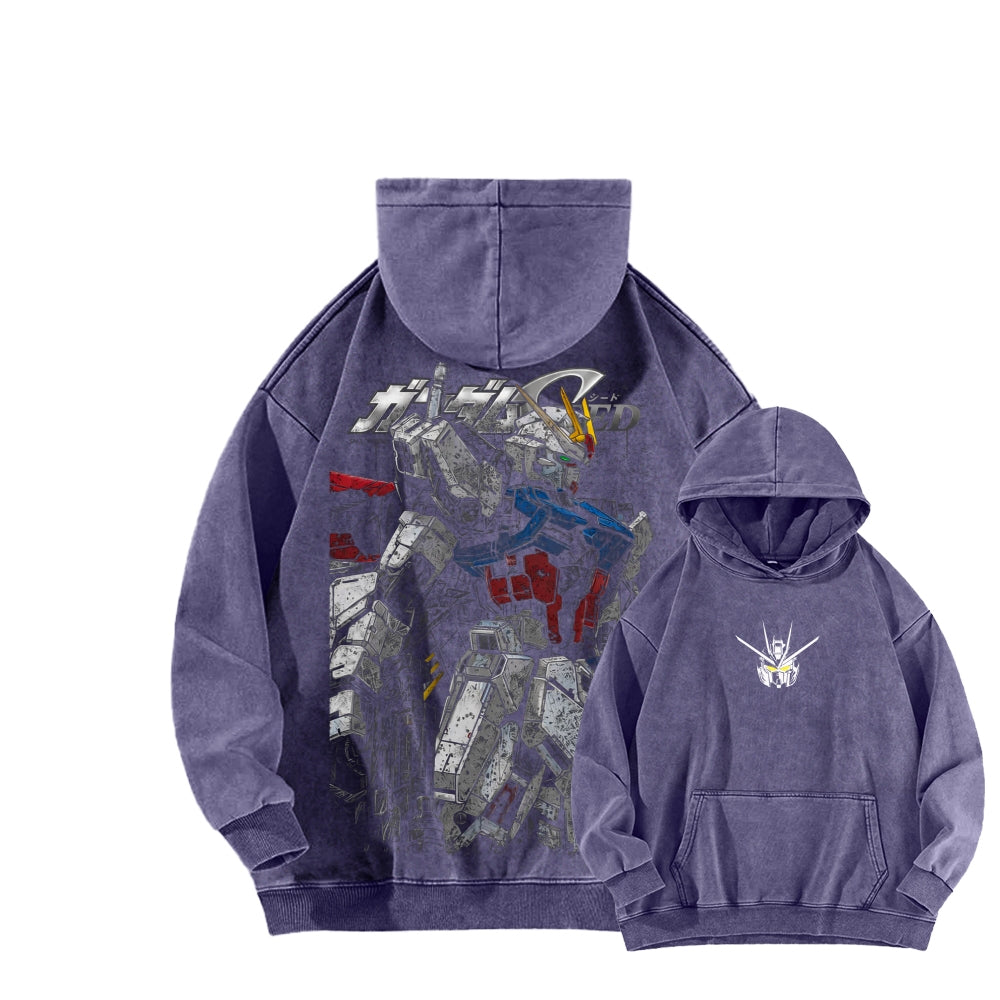 Gundam Unisex Washed Hoodie 2601007175
