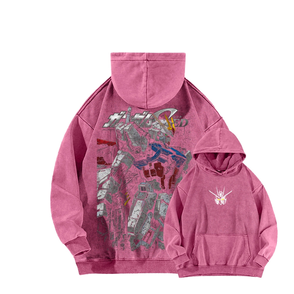 Gundam Unisex Washed Hoodie 2601007175