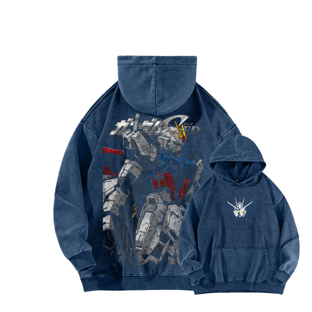 Gundam Unisex Washed Hoodie 2601007175