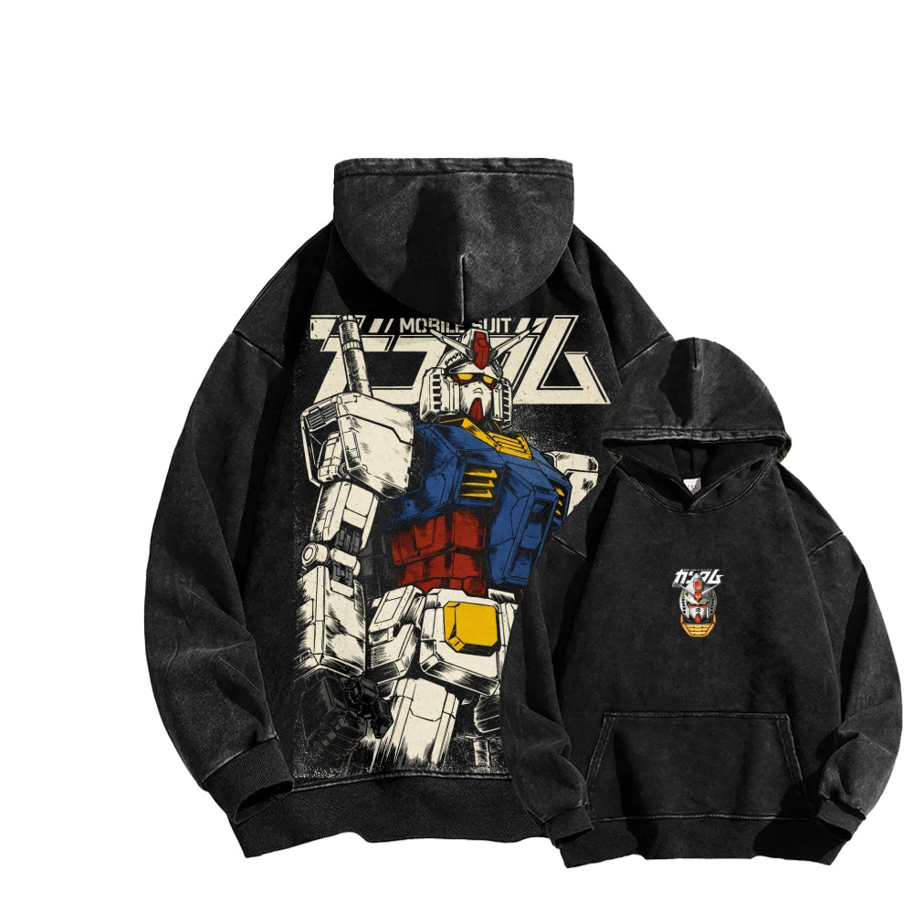 Gundam Unisex Washed Hoodie 2601007285