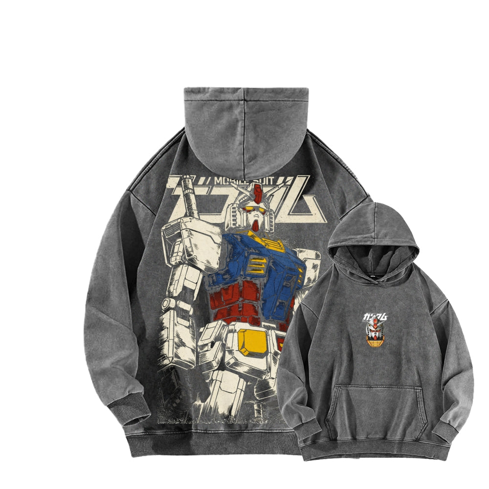 Gundam Unisex Washed Hoodie 2601007285
