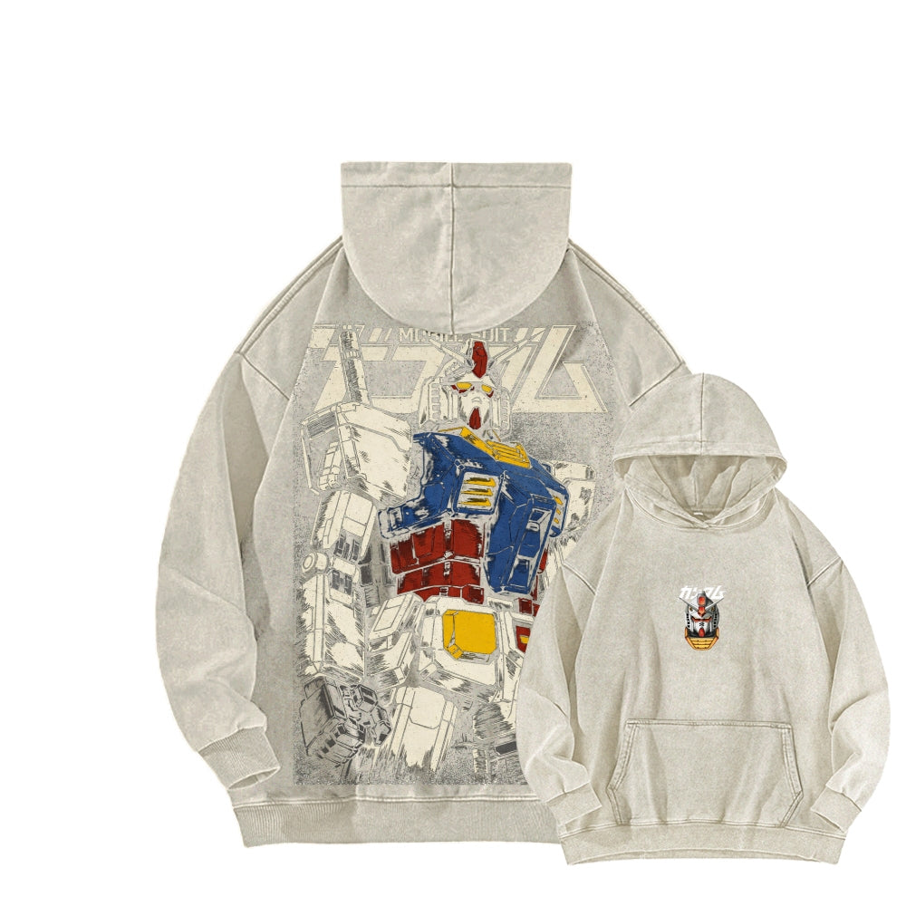 Gundam Unisex Washed Hoodie 2601007285