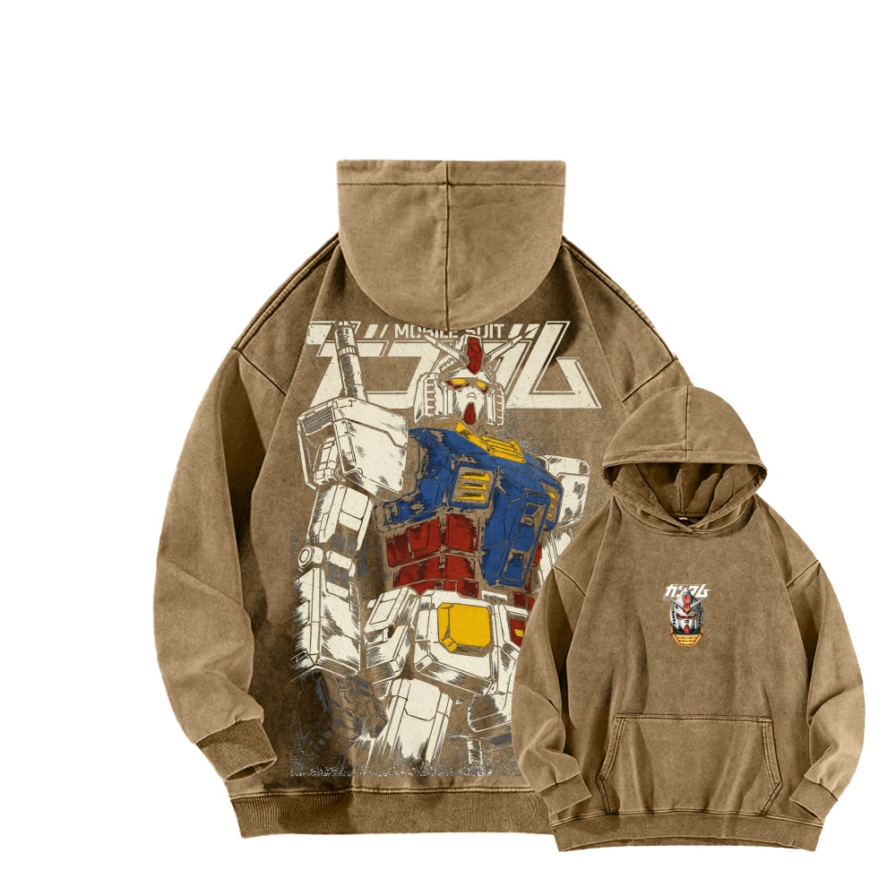 Gundam Unisex Washed Hoodie 2601007285