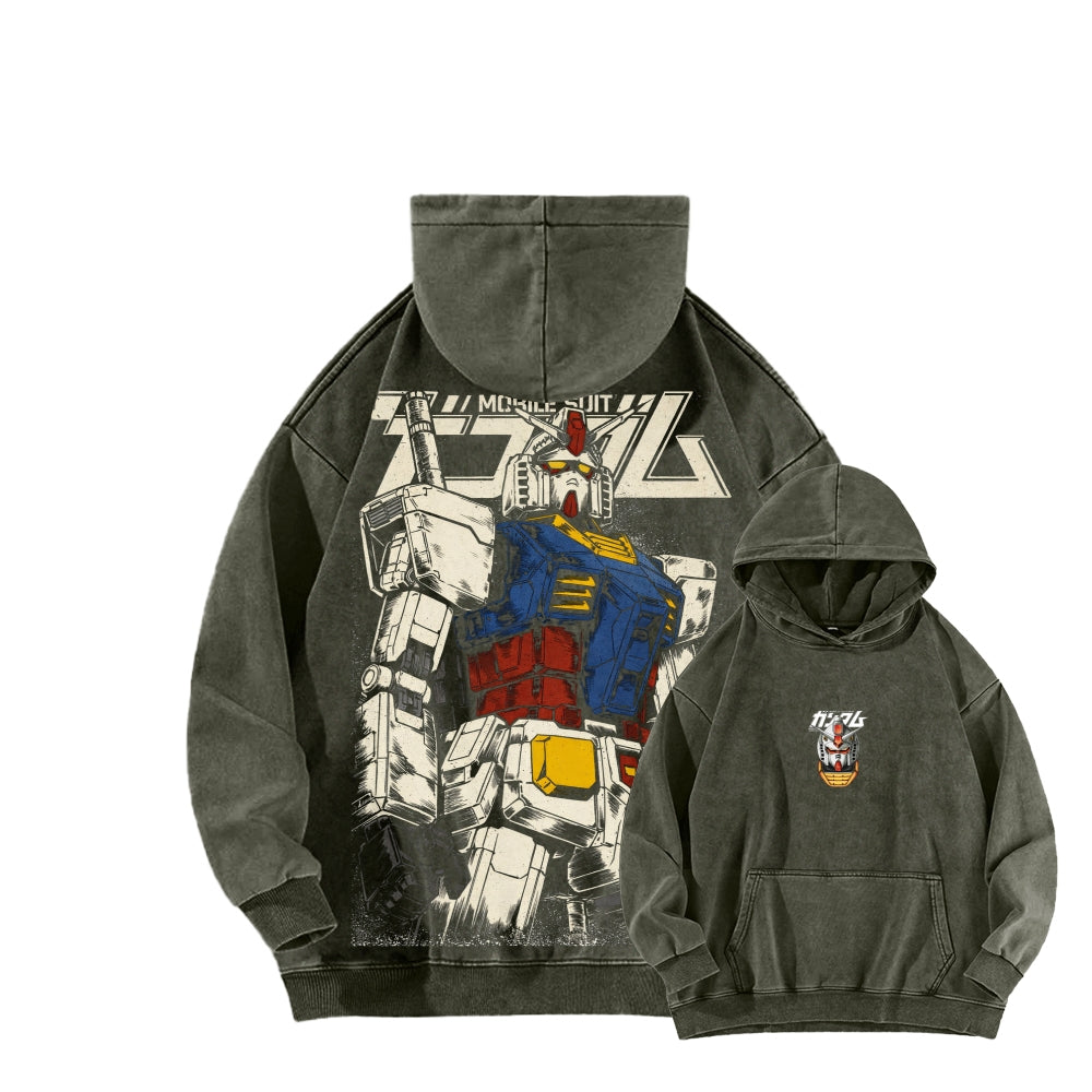 Gundam Unisex Washed Hoodie 2601007285