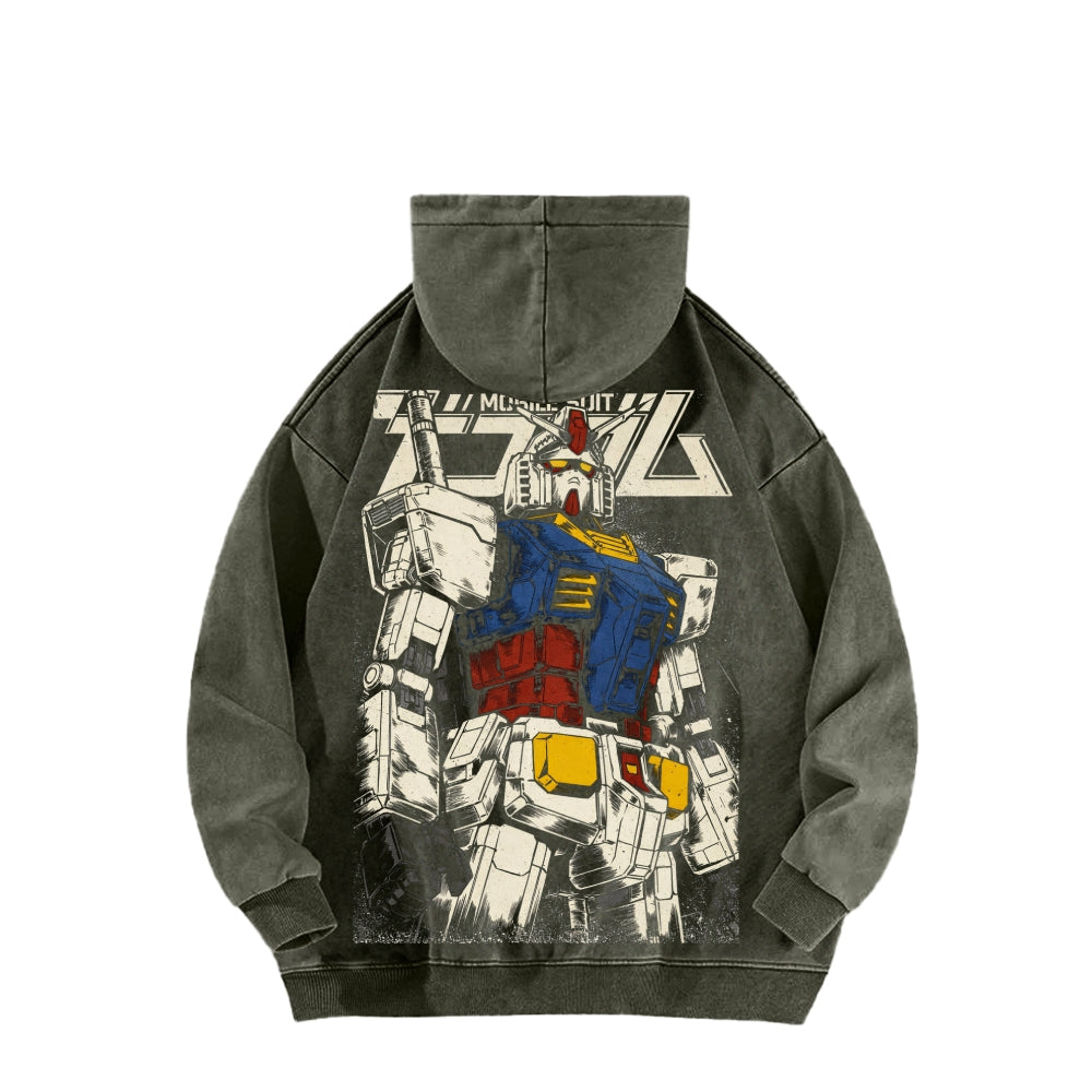 Gundam Unisex Washed Hoodie 2601007285