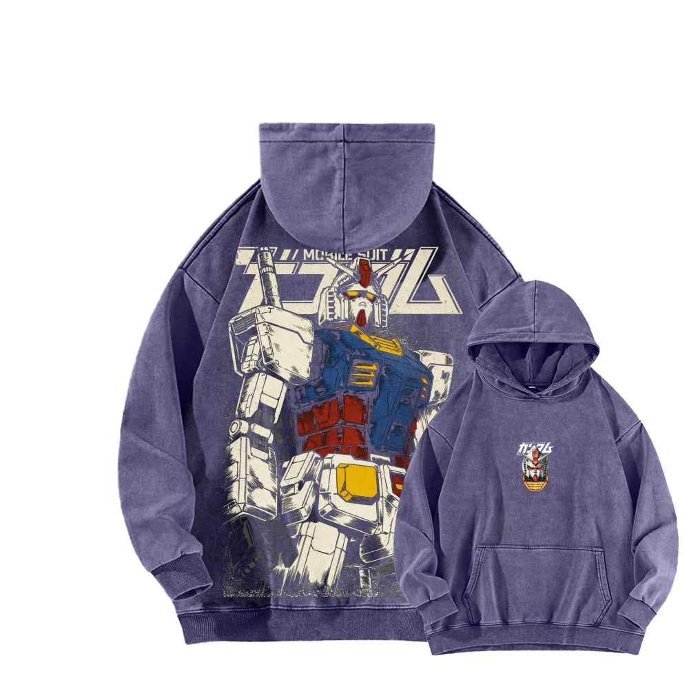 Gundam Unisex Washed Hoodie 2601007285