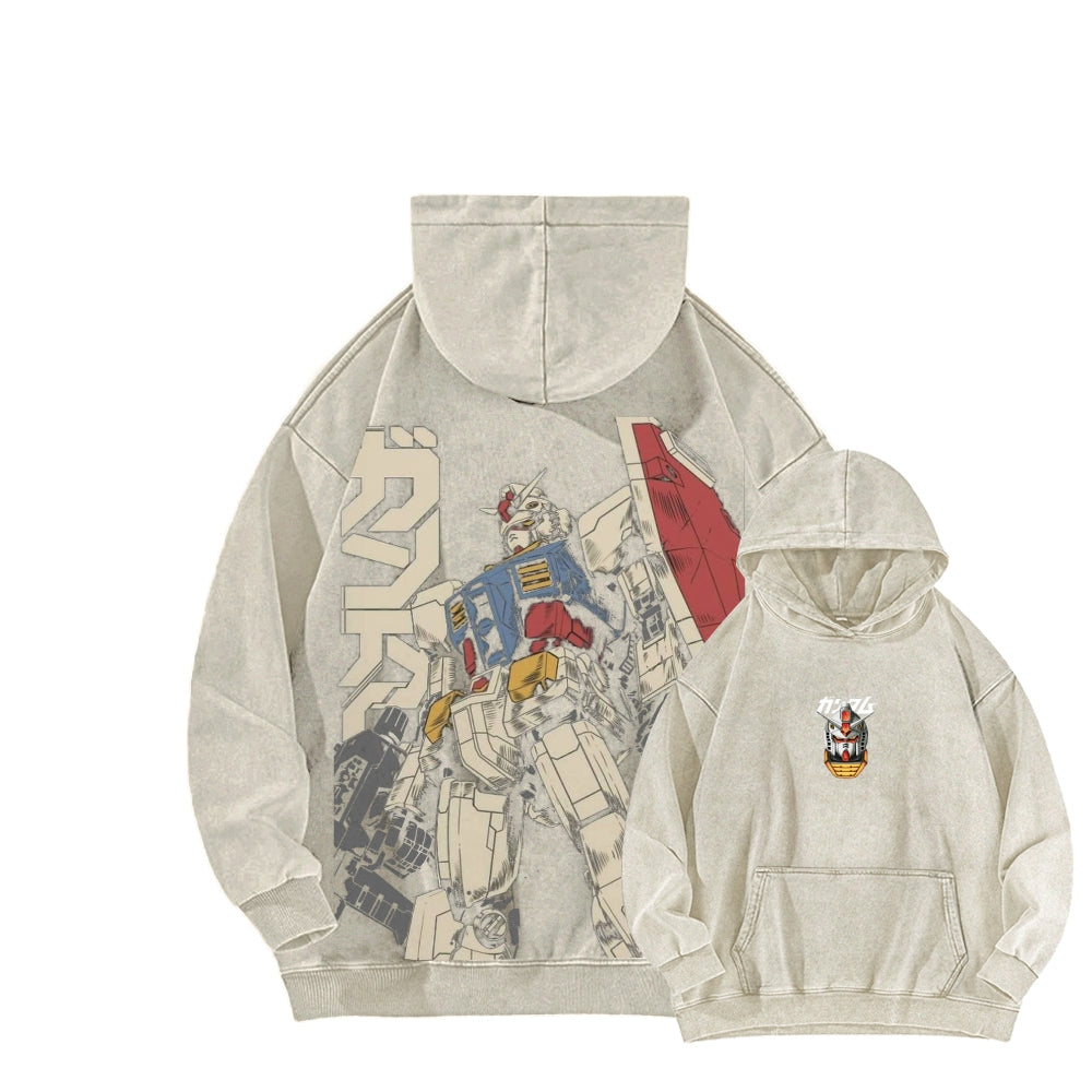 Gundam Unisex Washed Hoodie 2601007310