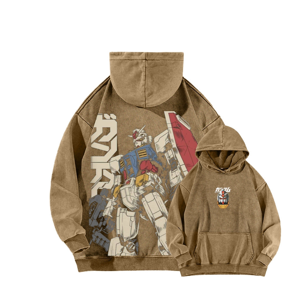 Gundam Unisex Washed Hoodie 2601007310