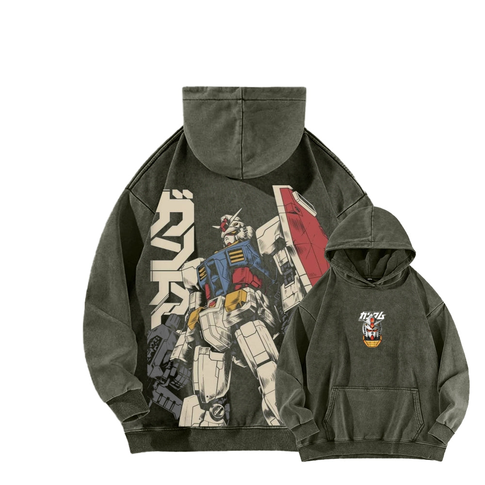 Gundam Unisex Washed Hoodie 2601007310