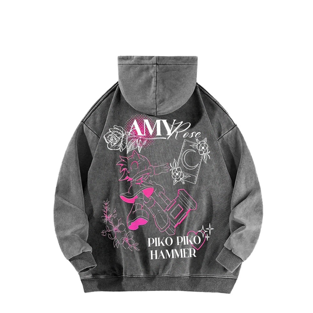 Sonic Unisex Washed Hoodie 2601007519