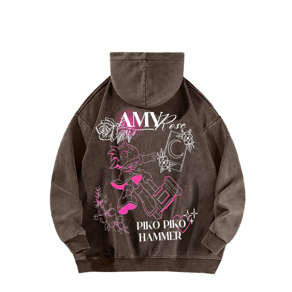 Sonic Unisex Washed Hoodie 2601007519