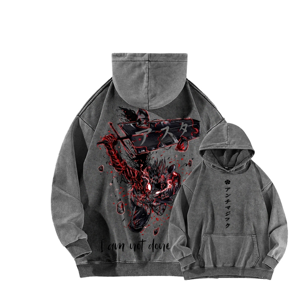 Black Clover Unisex Washed Hoodie 2601007897