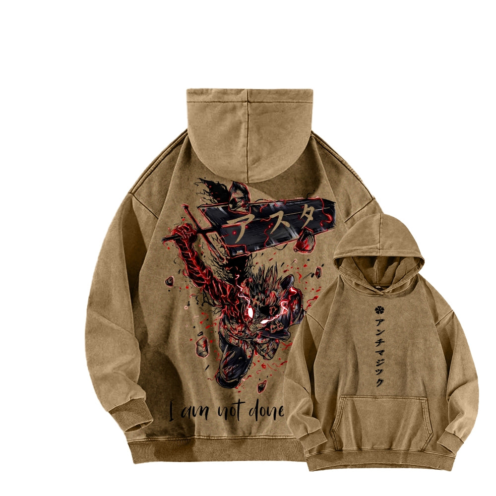 Black Clover Unisex Washed Hoodie 2601007897