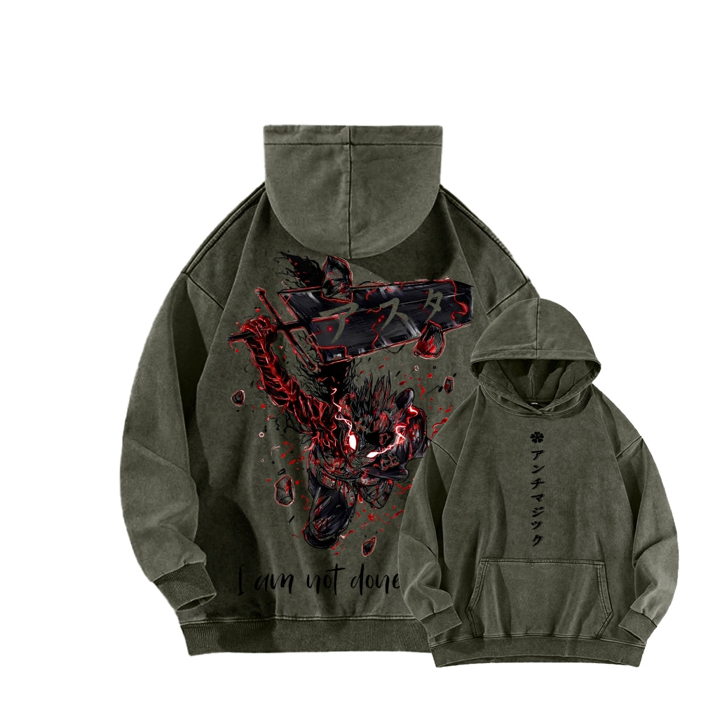 Black Clover Unisex Washed Hoodie 2601007897