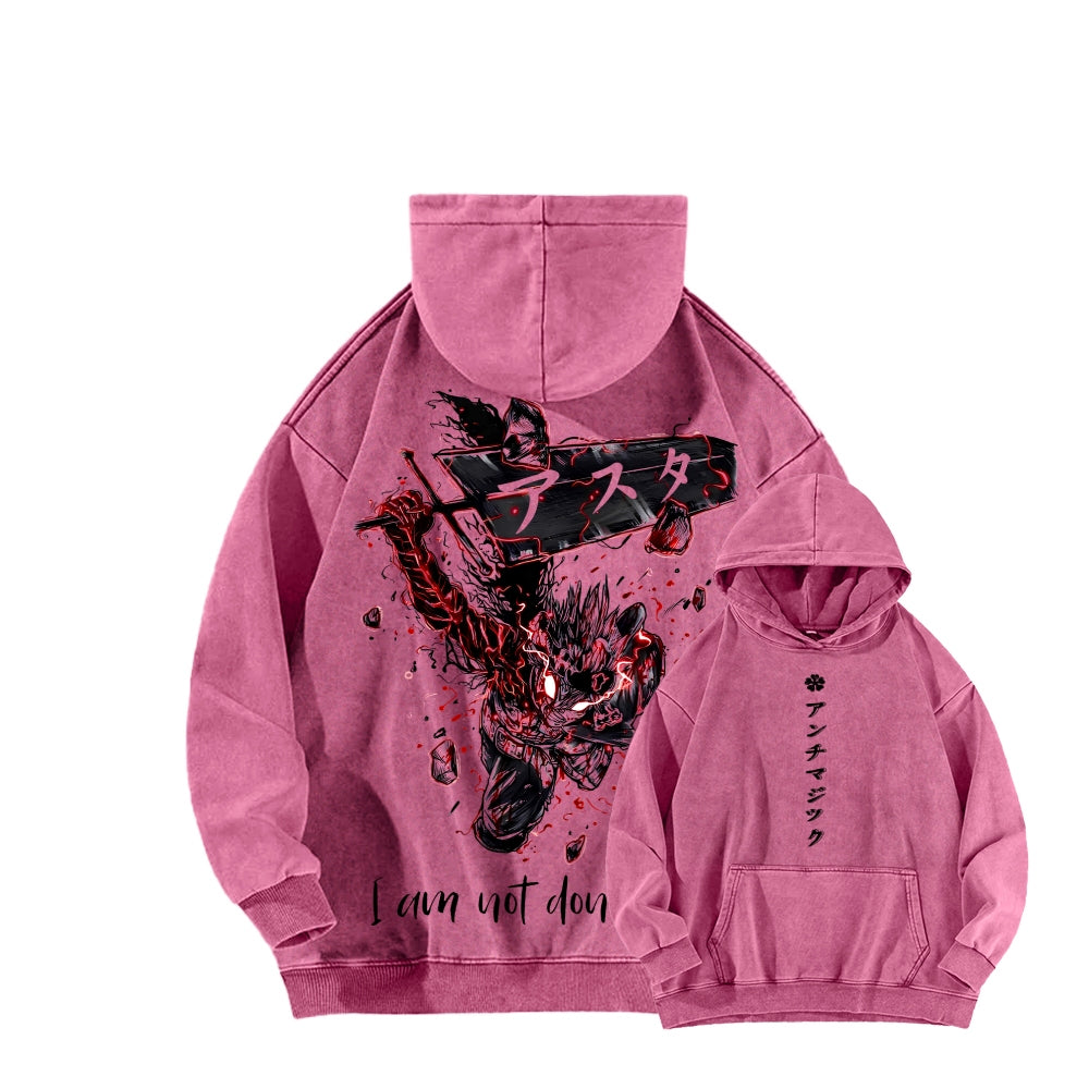 Black Clover Unisex Washed Hoodie 2601007897