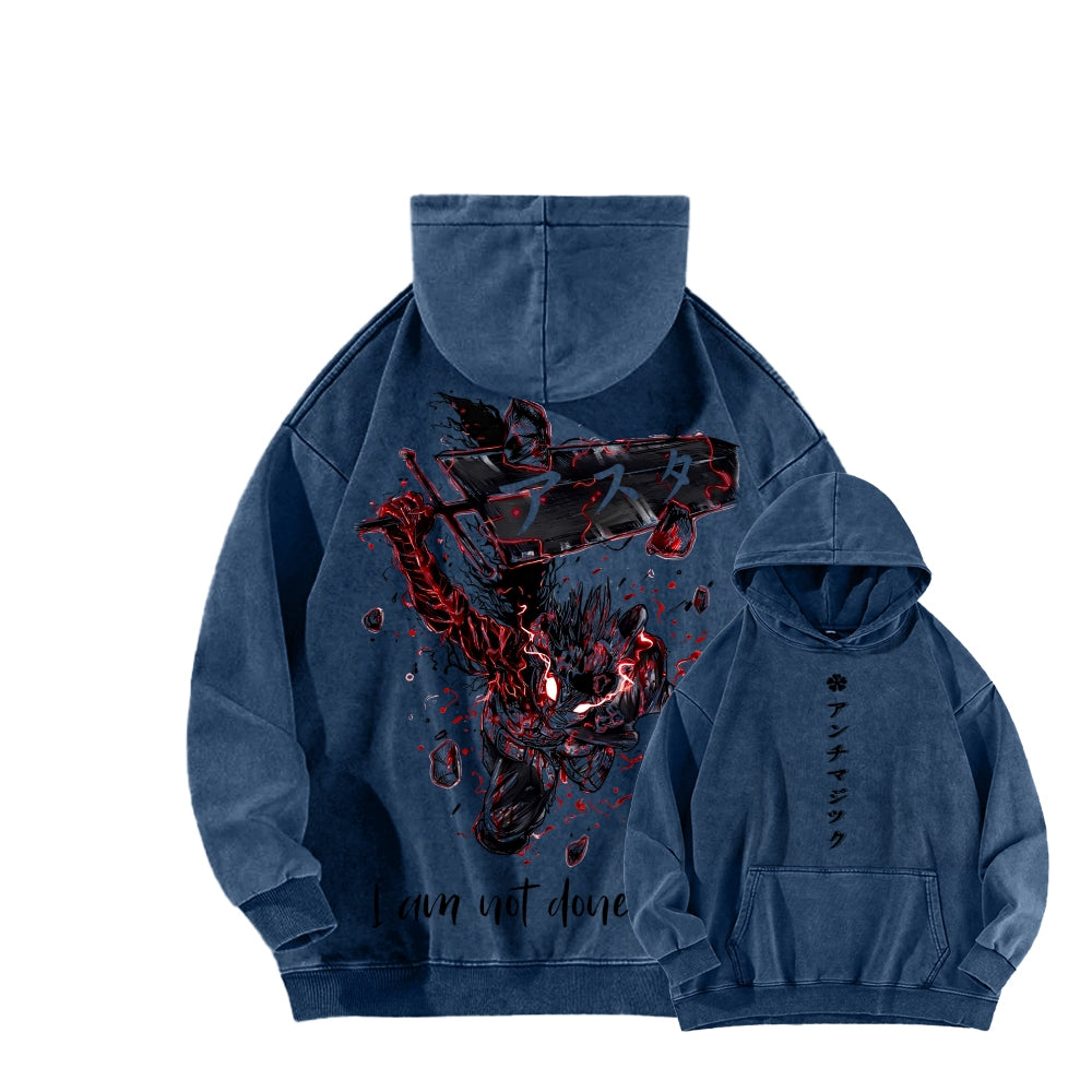 Black Clover Unisex Washed Hoodie 2601007897