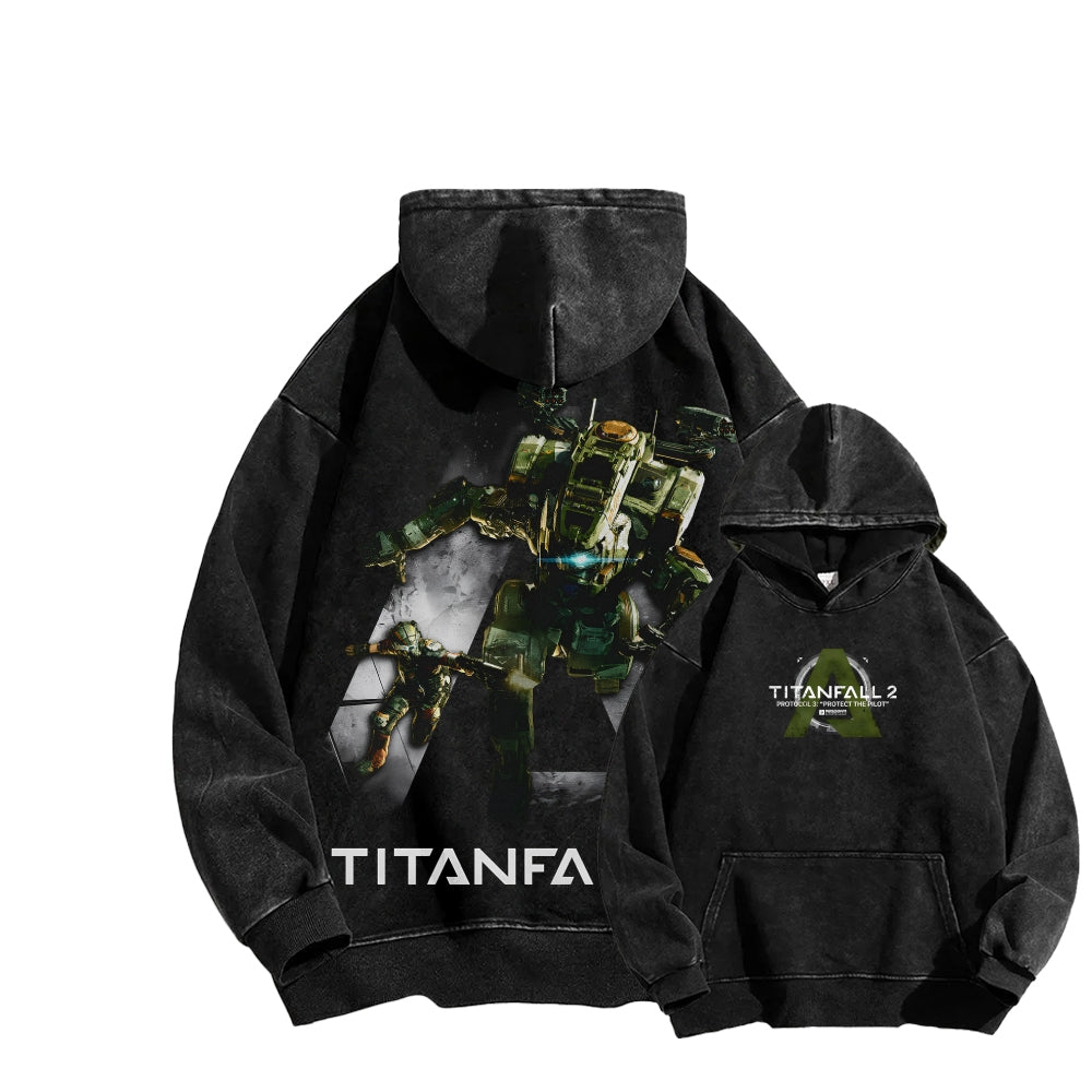 TITANFALL Unisex Washed Hoodie 2601007904