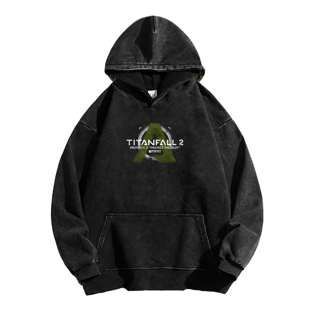 TITANFALL Unisex Washed Hoodie 2601007904