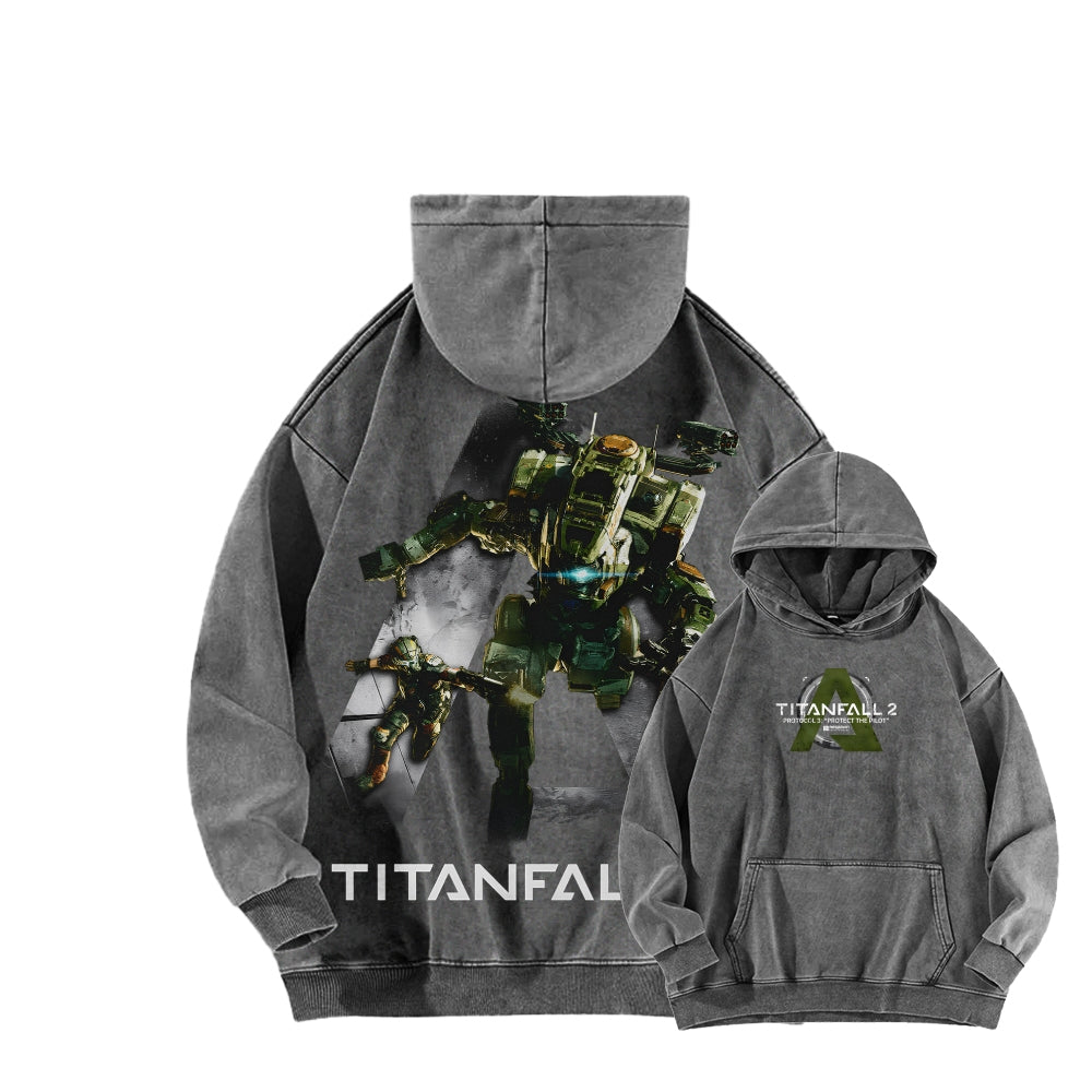 TITANFALL Unisex Washed Hoodie 2601007904