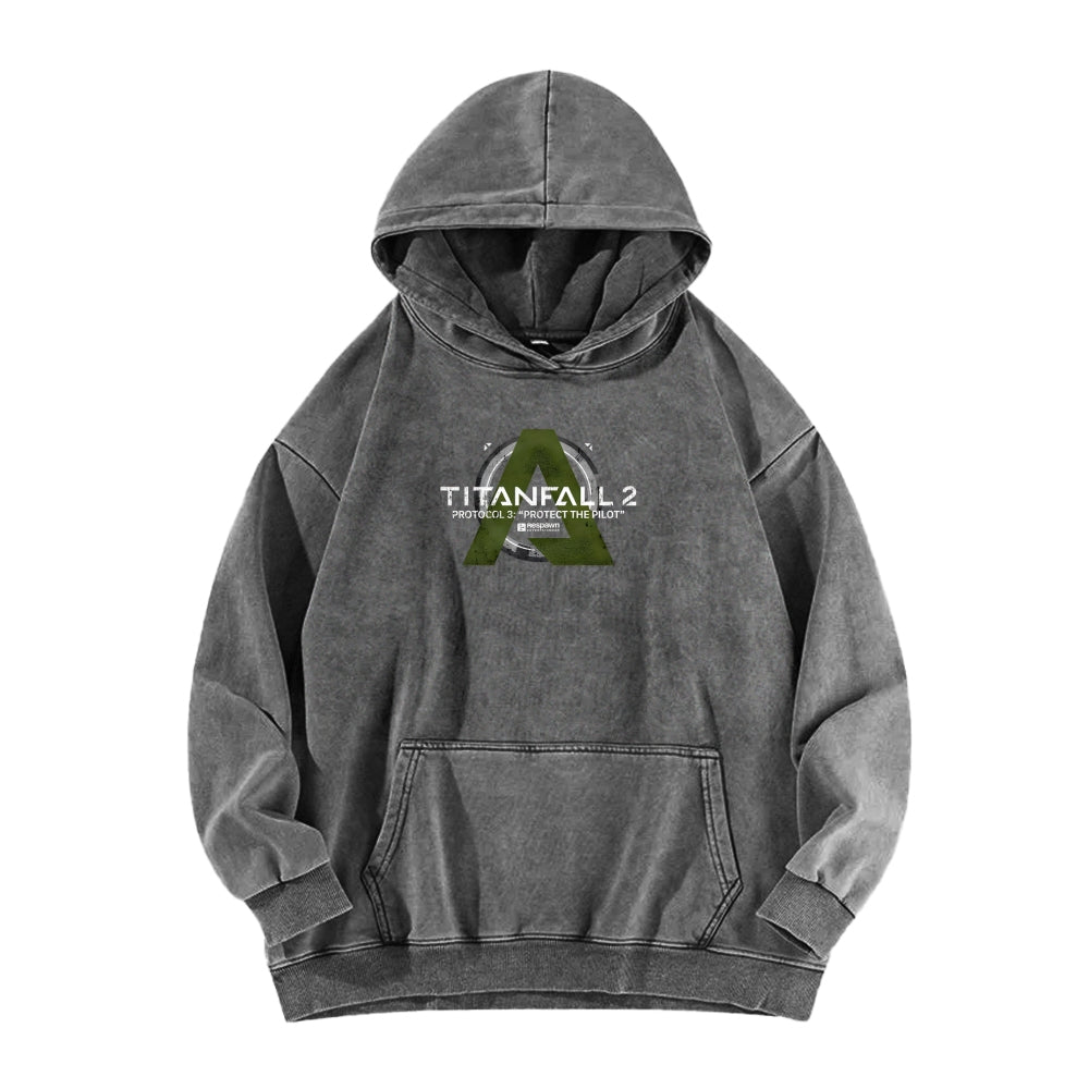 TITANFALL Unisex Washed Hoodie 2601007904