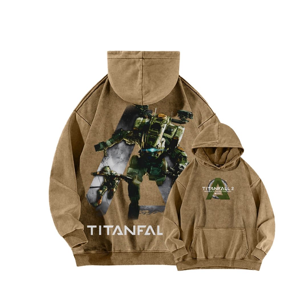 TITANFALL Unisex Washed Hoodie 2601007904