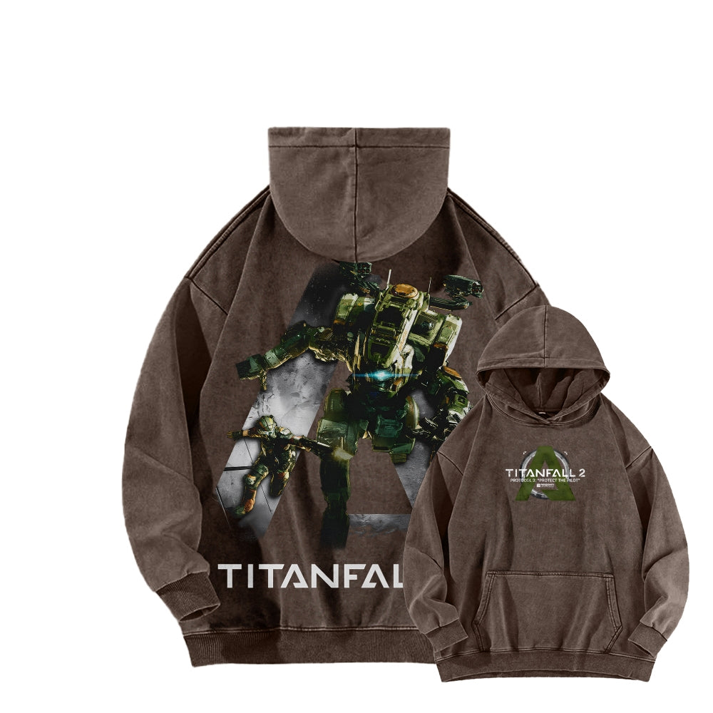 TITANFALL Unisex Washed Hoodie 2601007904