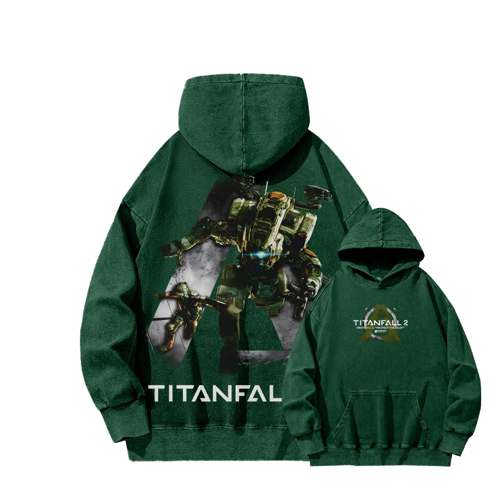 TITANFALL Unisex Washed Hoodie 2601007904