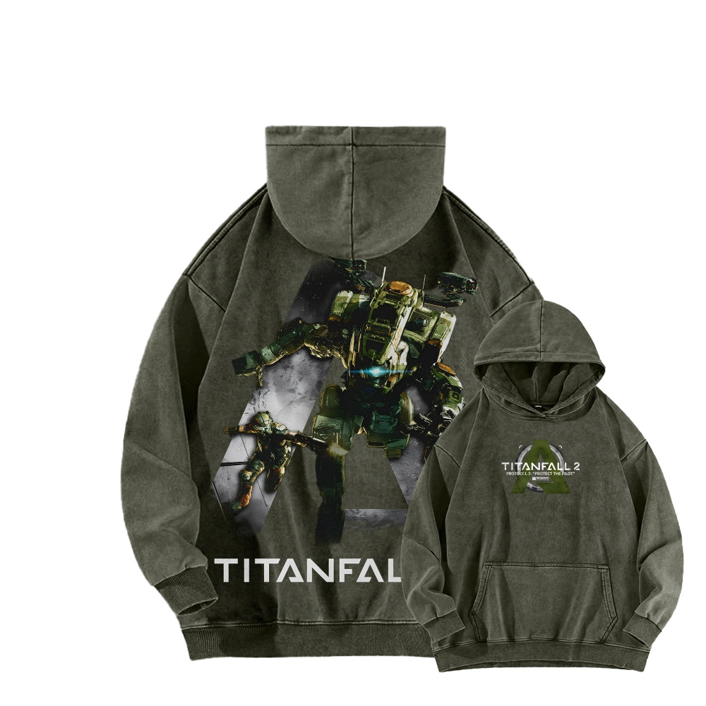 TITANFALL Unisex Washed Hoodie 2601007904