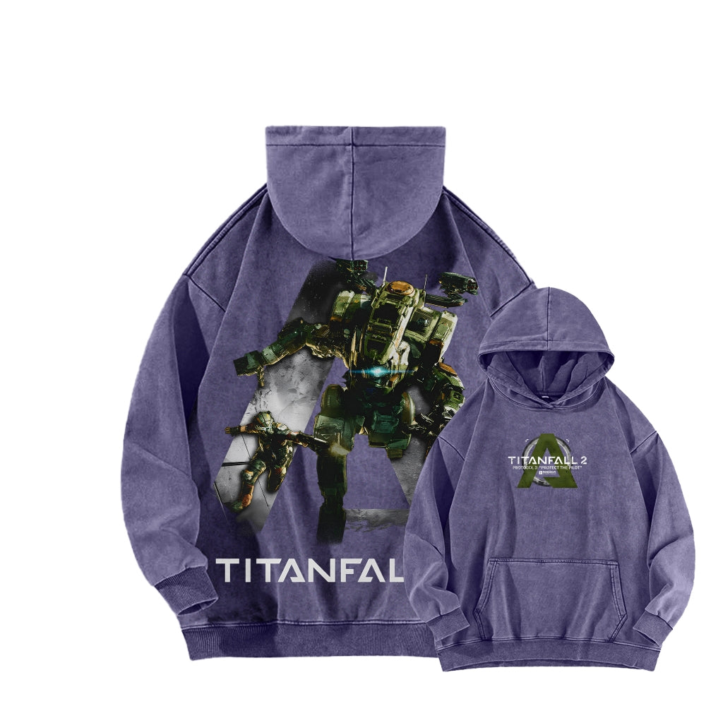 TITANFALL Unisex Washed Hoodie 2601007904