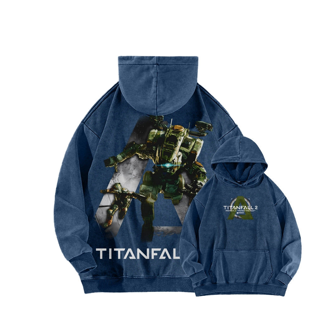 TITANFALL Unisex Washed Hoodie 2601007904