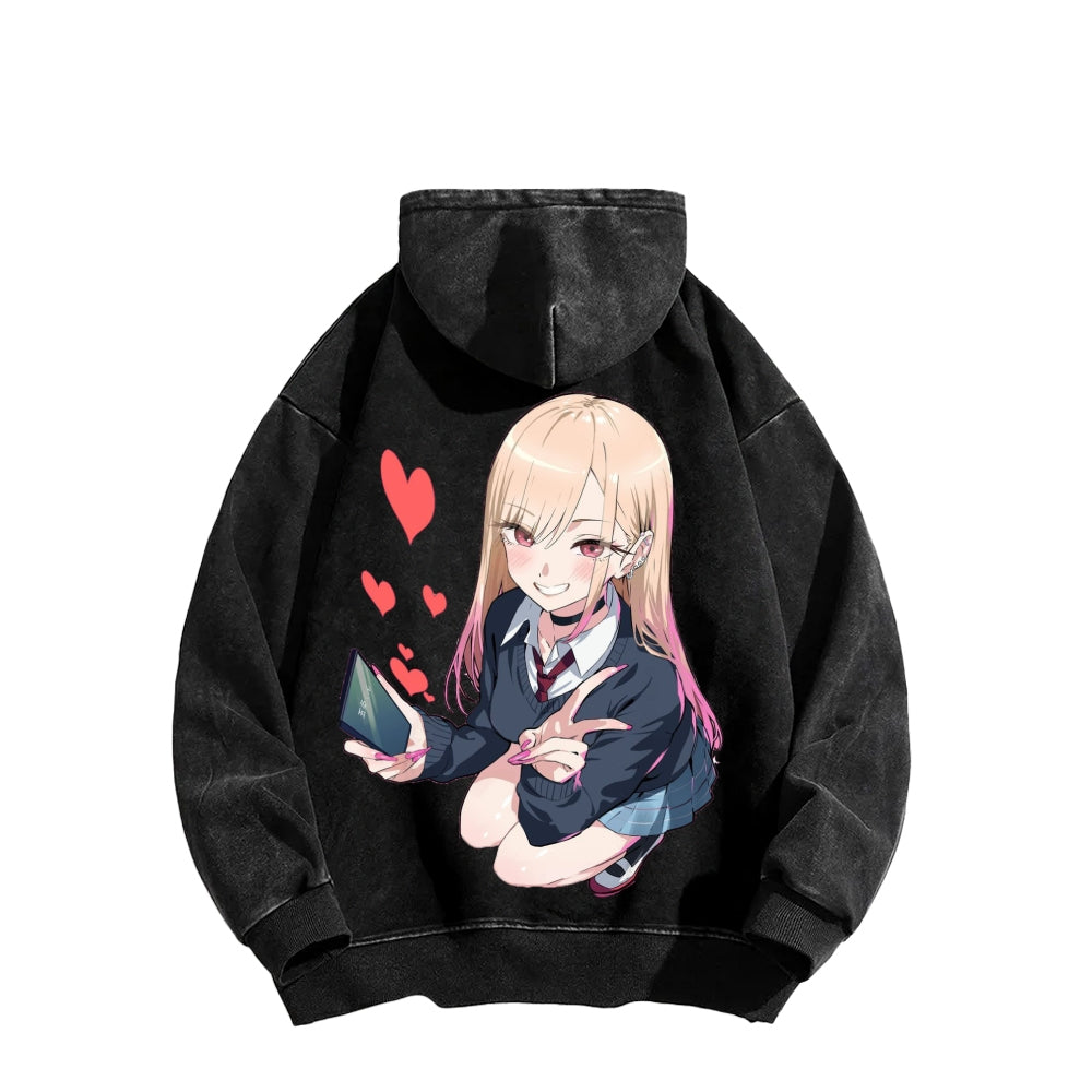 My Dress-Up Darling Marin Kitagawa Unisex Washed Hoodie 2601008033