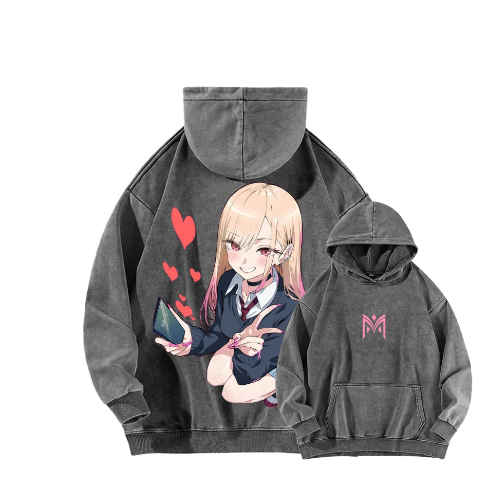 My Dress-Up Darling Marin Kitagawa Unisex Washed Hoodie 2601008033