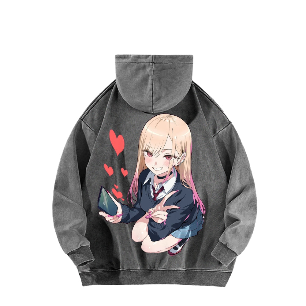 My Dress-Up Darling Marin Kitagawa Unisex Washed Hoodie 2601008033