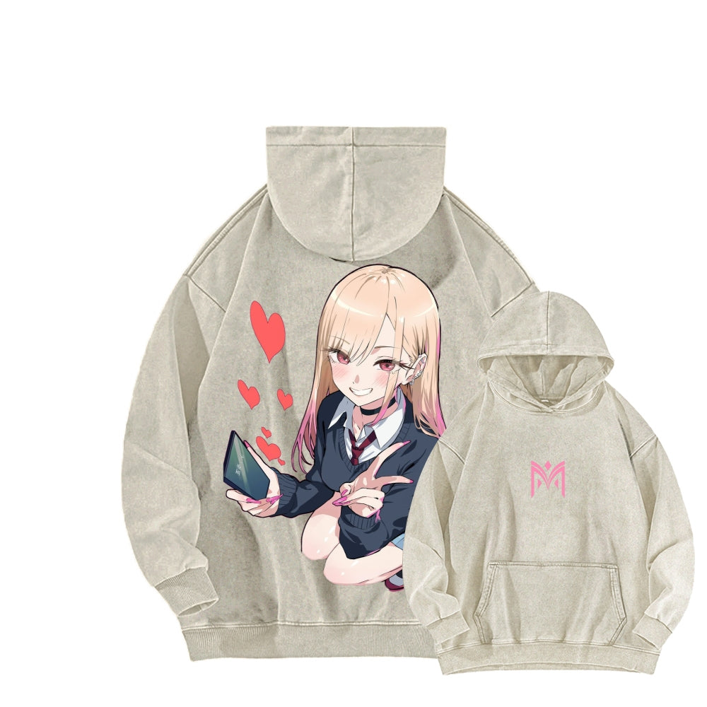 My Dress-Up Darling Marin Kitagawa Unisex Washed Hoodie 2601008033